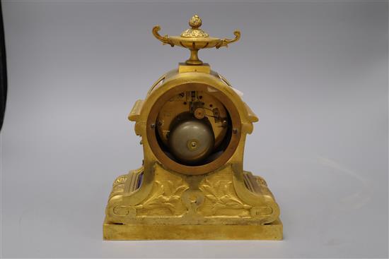 A French ormolu mantel clock, height 25cm